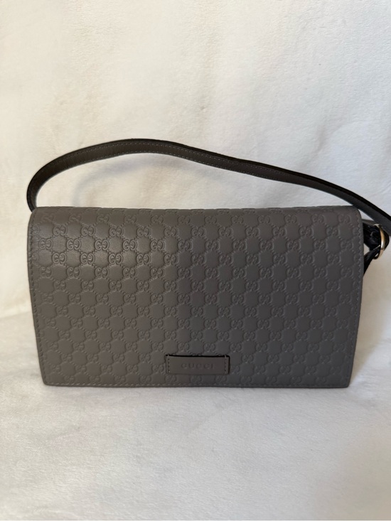 Gucci Handbags - Gucci Wallet Crossbody Micro GG Gray